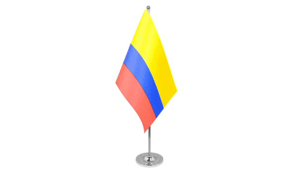 Colombia Satin Table Flag